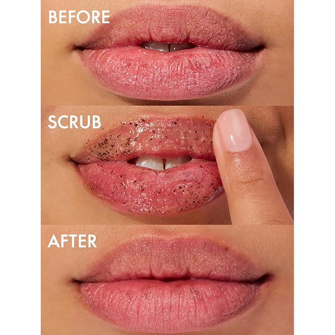 Lanolips Lip Scrub - Natural Lip Exfoliator Made with Lanolin, Vitamin E & Finely Ground Coconut Shells - Gentle Sugar Scrub for Healthy, Soft Lips - Coconutter (.35 oz)