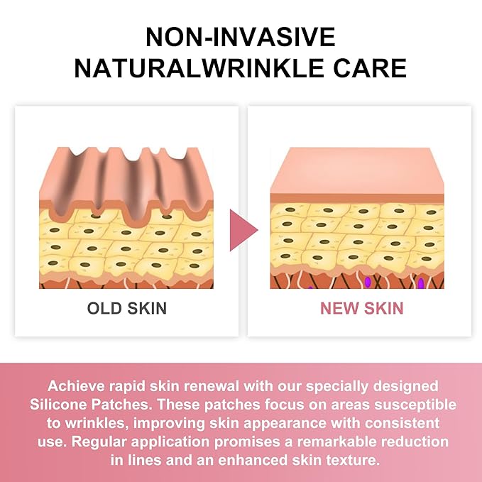 Reusable Wrinkle Patches - Silicone Fusion Treatment Forehead Patches for Brow Lift, Wrinkle Smoothers, Reduce Frown Lines & Face Lift - 3 Pack (Neck)