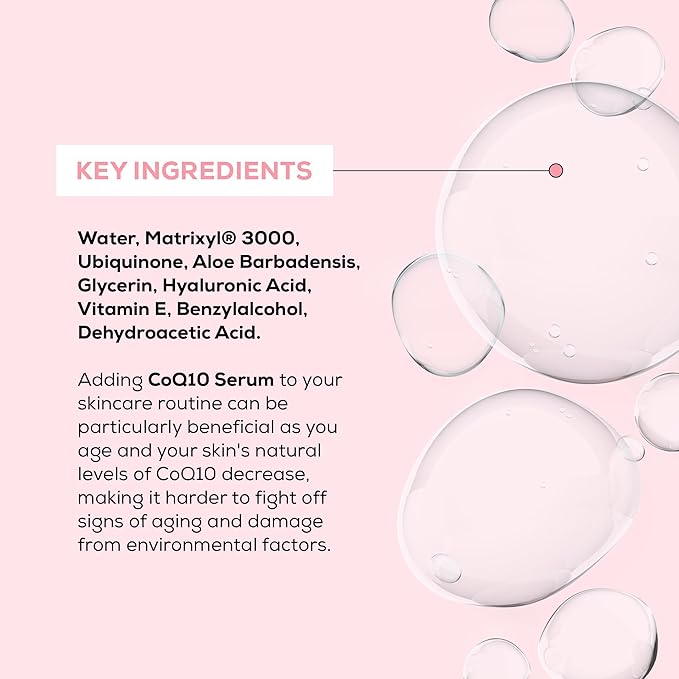 Cosmedica Skincare Coenzyme Q10 Serum 1oz - Wrinkle Reduction, Even Skin Tone, Hydrating & Firming - Cruelty-Free, Paraben-Free, Vegan, Antioxidant Rich Formula for Rejuvenated Complexion