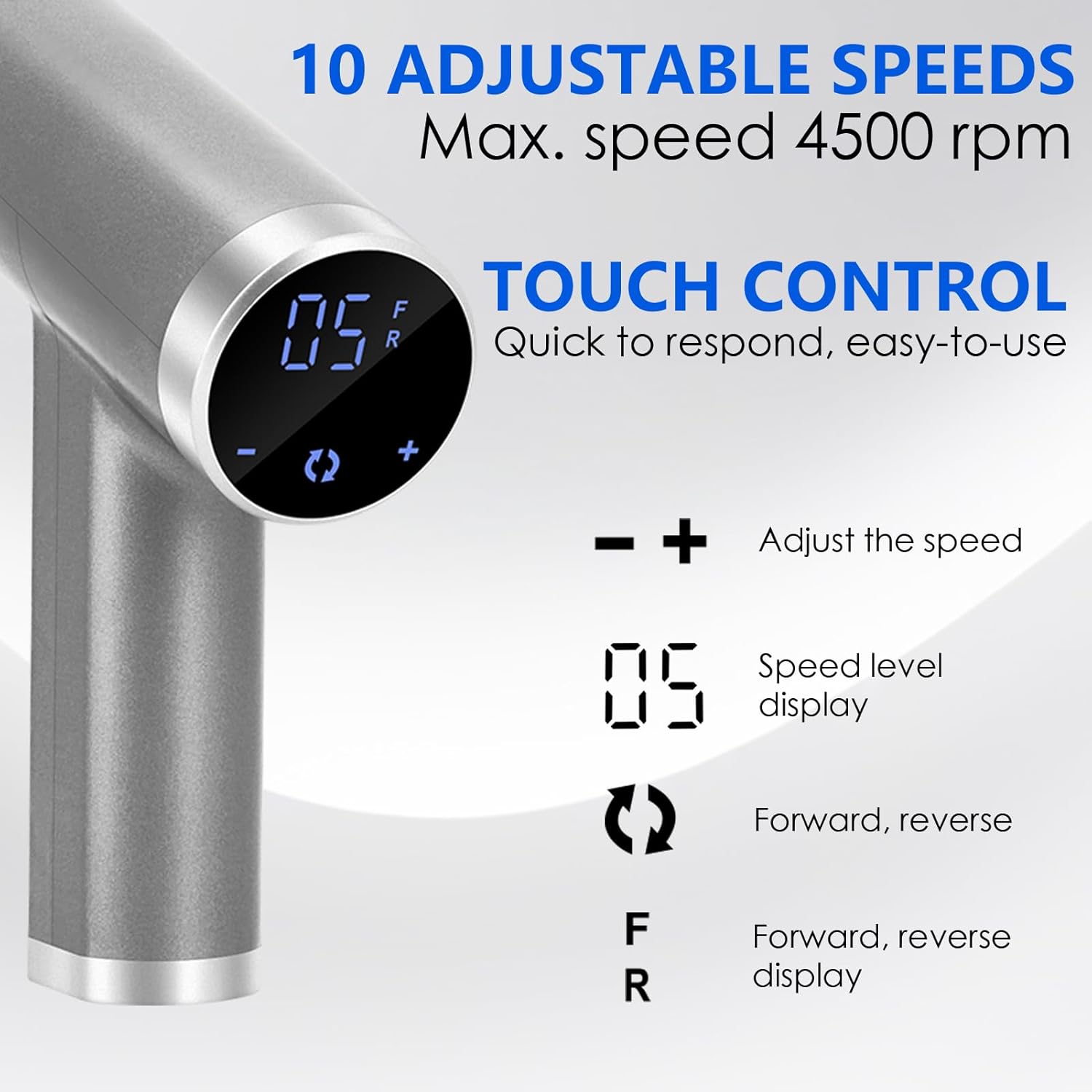 Upgraded Electric Callus Remover for Feet 4500rpm, Adjustable Speed Professional Electric Foot Sander Grinder Foot File for Calloused Feet Dead Hard Cracked Skin, with 4 Interchangeable Heads (Gray)