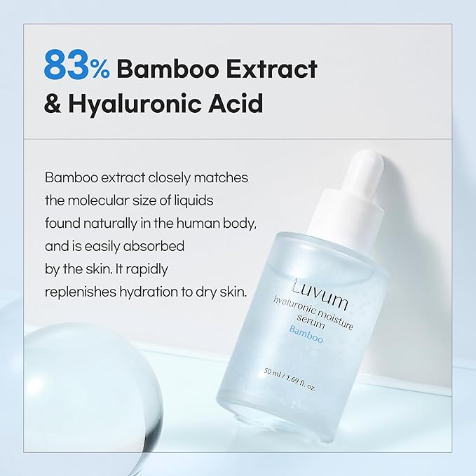Bamboo Hyaluronic Moisture Serum, Ceramide, Hyaluronic Acid, 1.69 fl. oz