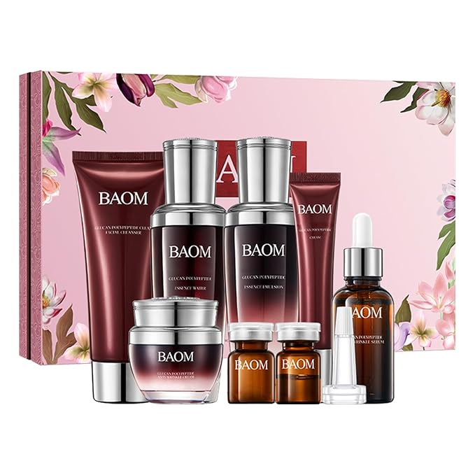 12 Pcs Moisturizing Facial Skin Care Set Skin Beauty Care Anti-Aging Skincare Kits With cleanser, toner, lotion, Essence, face cream, eye cream, Gift Sets Care Package For Women Mother