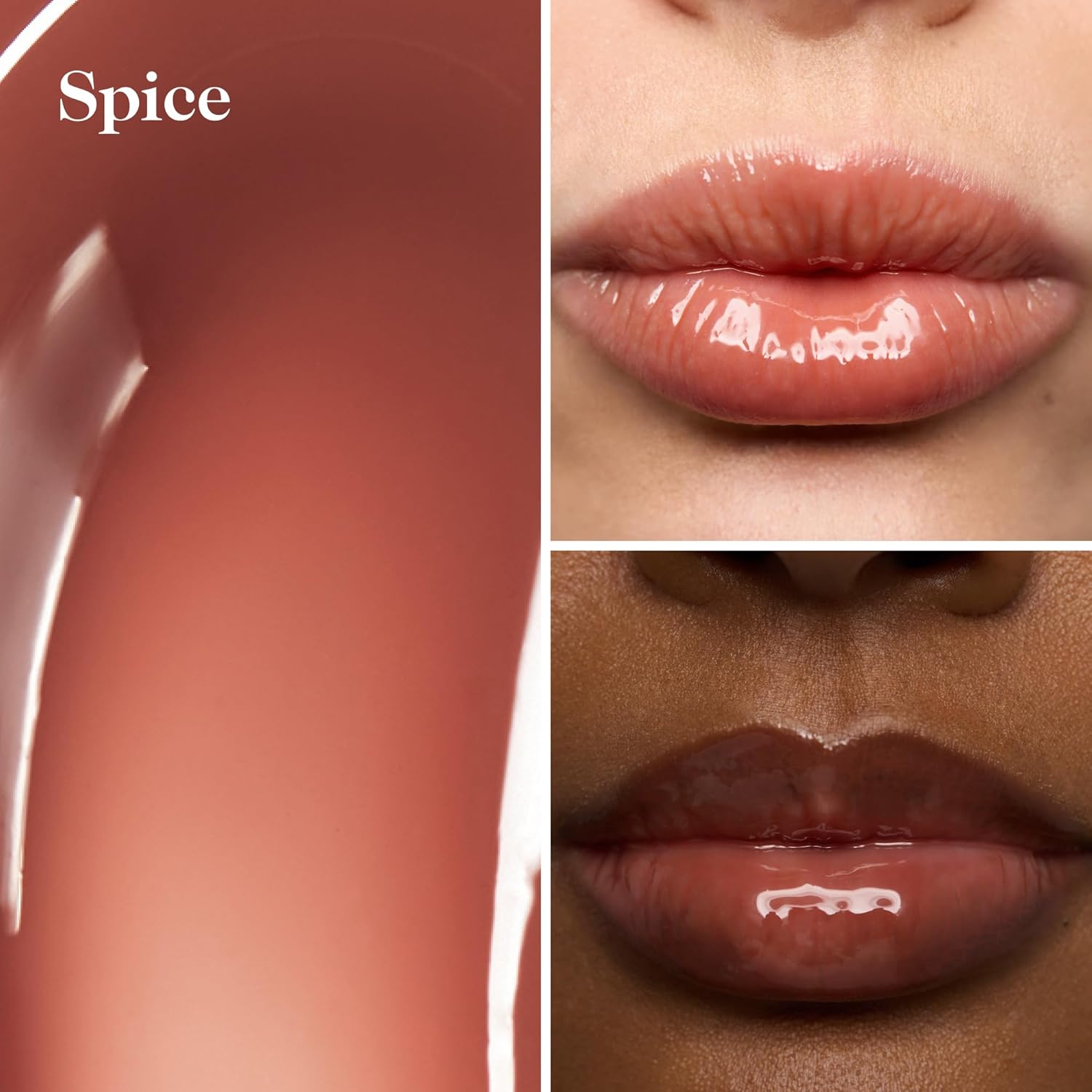 goop Beauty Hydra-Barrier Gel Gloss Set of 3 | Hydrating Lip Gloss to Moisturize & Plump Lips | Hyaluronic Acid & Vitamin E | Glaze, Blossom, and Spice | 0.13 oz each