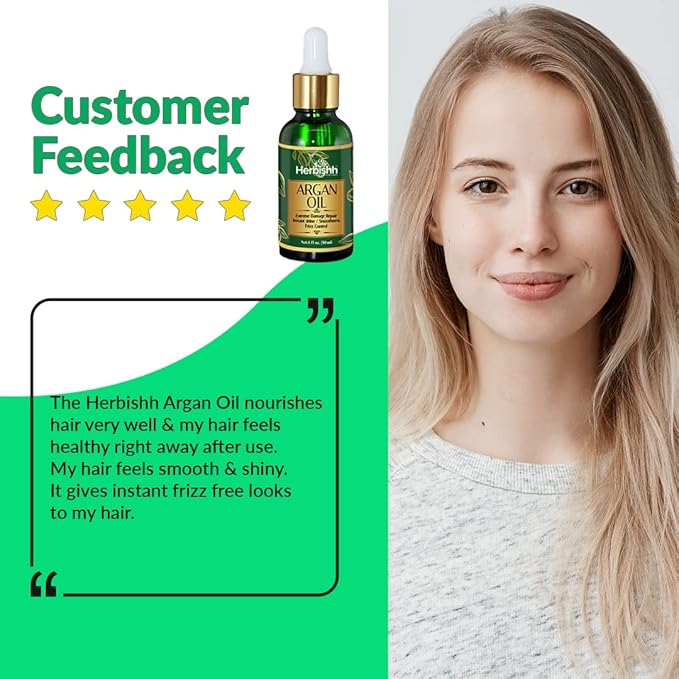 Herbishh H2 Combo (Condition + Hair Treatment) Pro Keratin Hair Mask 250 gm and Argan Oil for Hair 30ml for Men & Women | Combo for Dry, Weak & Frizz Hair