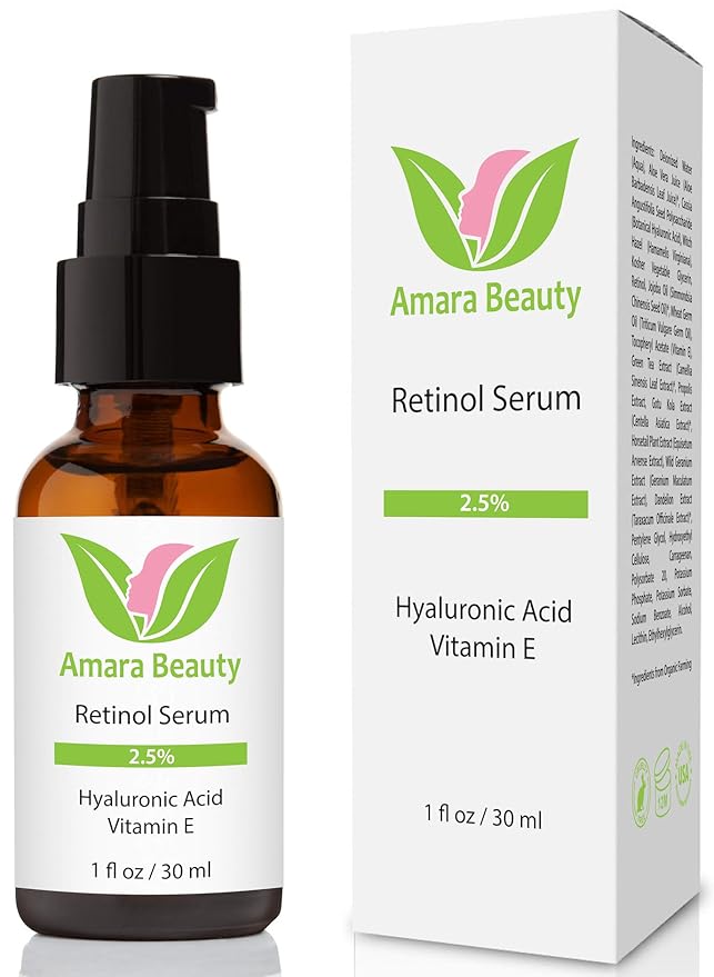 Retinol Serum 2.5% with Hyaluronic Acid & Vitamin E, 1 fl. oz.