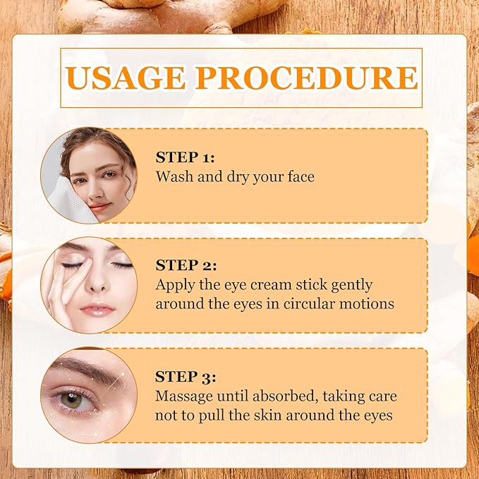 2PCS Eye Bags,Eye Balm Stick Wrinkles,Hydrating for Dark Circle,For Puffiness and Bags Reduces Fine Lines