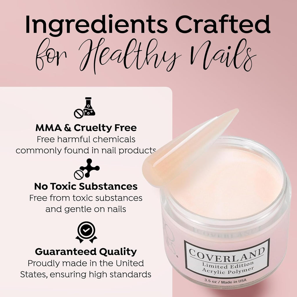 Coverland Acrylic Powder 3.5oz "Peachy Nude" - Limited Edition