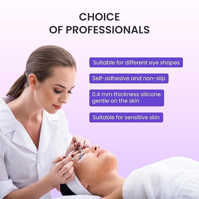 ARSVIDENS Reusable Silicone Patches for Brow Lamination Procedure & Lash Lift, Eco-Friendly Brow and Under Eye Pads for Professional Results
