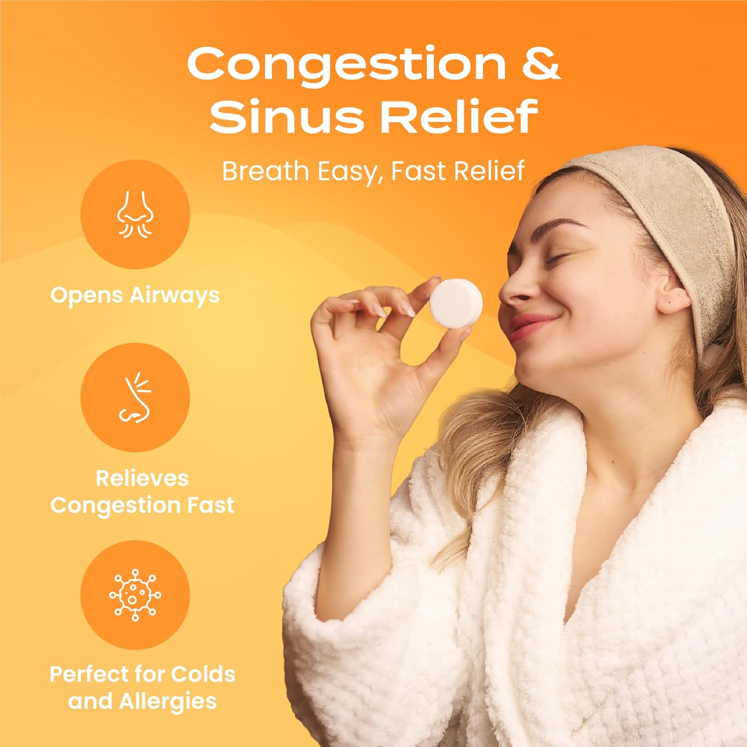 Body Restore Shower Steamers Aromatherapy 15 Pack - Christmas Stocking Stuffers for Men, Birthday Gifts for Women, White Elephant, Relaxation, Self Care - Citrus