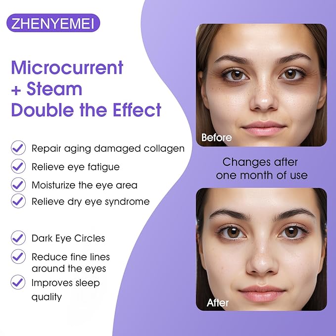 14Packs Microcurrent Heated Eye Mask for Dry Eye, Sleep Steam Eye Masks Disposable Self Heating for Warm Compress Dark Circles Puffiness Relief Fatigue Travel Essentials Gift for Women Men