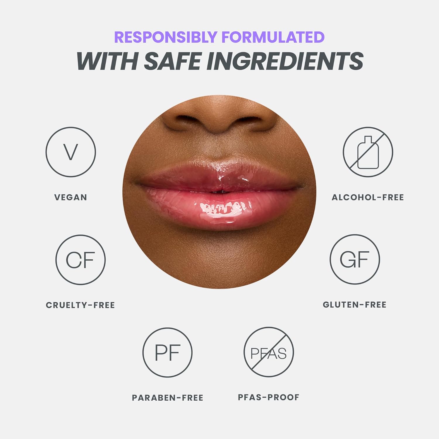 Wonderskin Lip Oil Rehab Serum - Tinted Lip Oil for Women, Hydrating, Moisturizing, and Non-Sticky Red Tint Serum for Dry Lips (Amour)