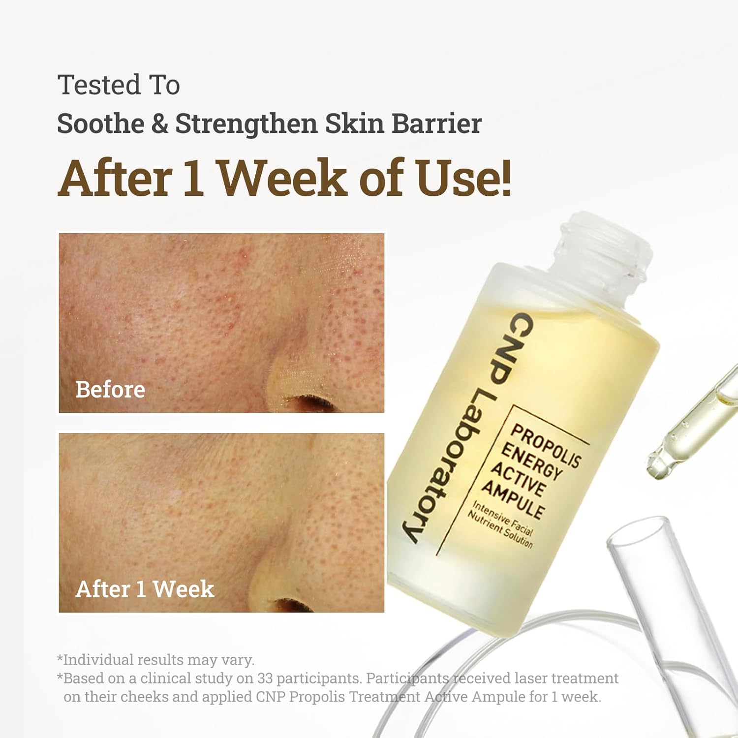 CNP Honey Glow Serum - Hyaluronic Acid & Propolis for Hydrating, Anti-Aging, Centella Soothing Serum, for Sensitive Skin, Korean Skin Care (0.5 fl. oz)