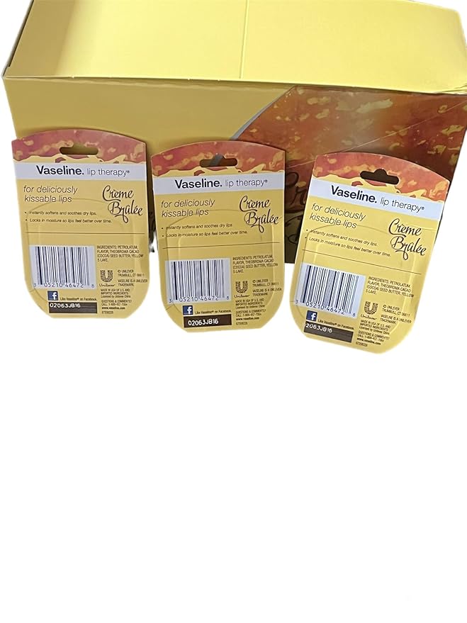 Vaseline Lip Creme Brulee Size .25z Vaseline Lip Therapy Creme Brulee .25z