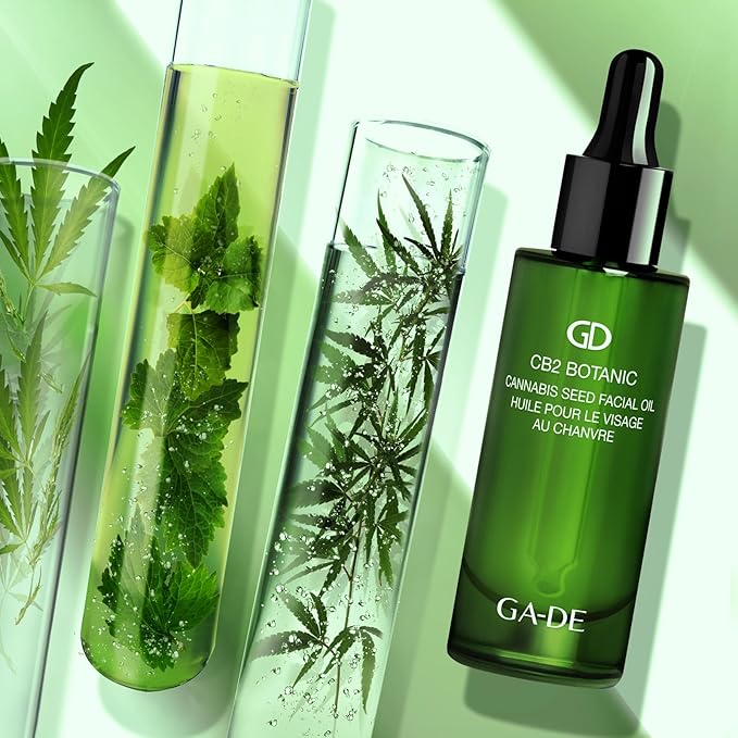GA-DE Botanic Cannabis Seed Facial Oil - Lightweight Nourishing Face Oil - with Grapeseed Oil, Silk Touch Elixir Complex, and Vitamin E - 1 oz