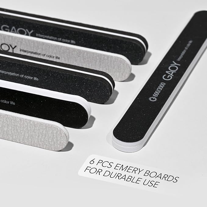 GAOY Cuticle Remover Kit, All-in-One Cuticle Trimmer and Nipper, Nail Oil and Softener, Professional Nail Care Kit with Manicure Tools Files and Buffers for Home & Salon Use