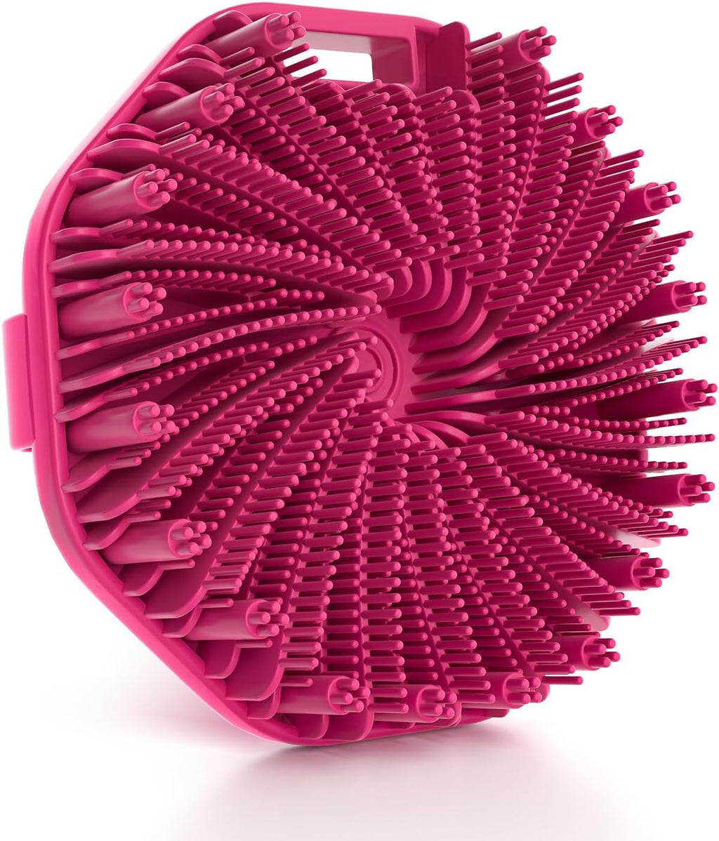 Silicone Body Scrubber, Exfoliating Body Wash Scrubbers Exfoliator, Shower Body Brush for Effective Showering Exfoliation and Gentle Massage (Red)