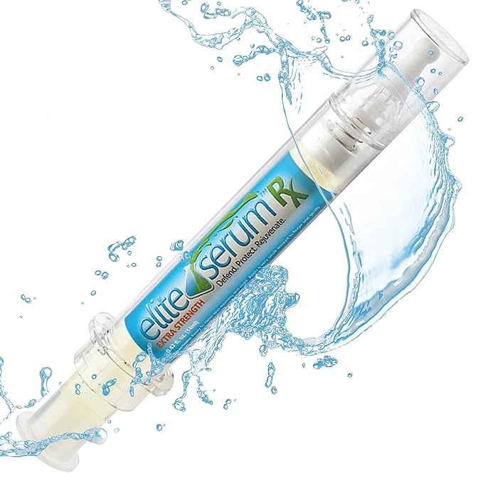 Elite Serum Rx - Anti Aging Under Eye Serum for Dark Circles and Puffiness with 7 Patented Peptides - Extra Strength Eye Lifting and Firming Serum for Wrinkle Repair and Eye Bags Treatment