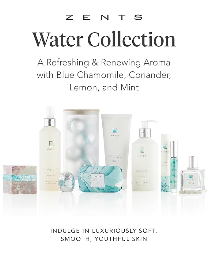 Zents Age-Defying Probiotic Body & Hand Lotion (Water) | Moisturizing Lotion with Hyaluronic Acid & Organic Shea Butter | Nourishes & Hydrates Skin | 6.4 fl oz