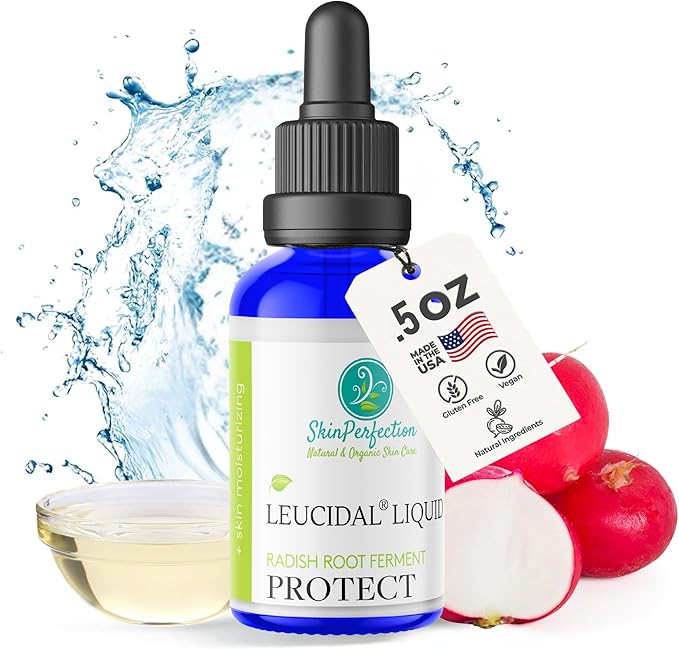 Skin Perfection Leucidal® Liquid Radish Root Natural Alternative to Synthetic Preservatives for Hyaluronic Acid Serums, DIY Lotion Making, Skin Care, Cosmetics, Beauty Lines (0.5 ounces)