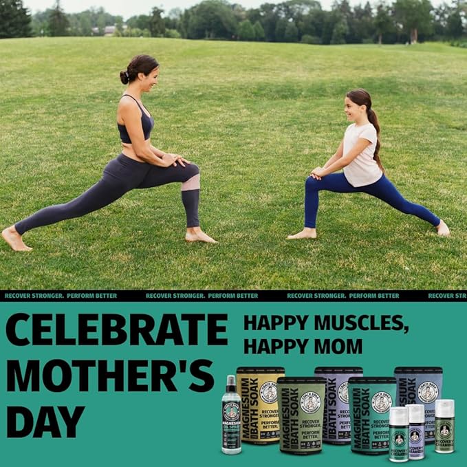 Coach Soak Recovery Bath Soak and Magnesium Lotion with MSM Eucalyptus Tea Tree Bundle (Eucalyptus)