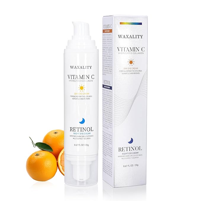 Under Eye Cream Dark Circles, Under Eye Skin Treatment Cream Reduces Puffiness, Fine Lines, Wrinkles and Eye Bags, Day & Night Brightening, Moisturizing & Firming Eye Serum with Vitamin C & Retinol