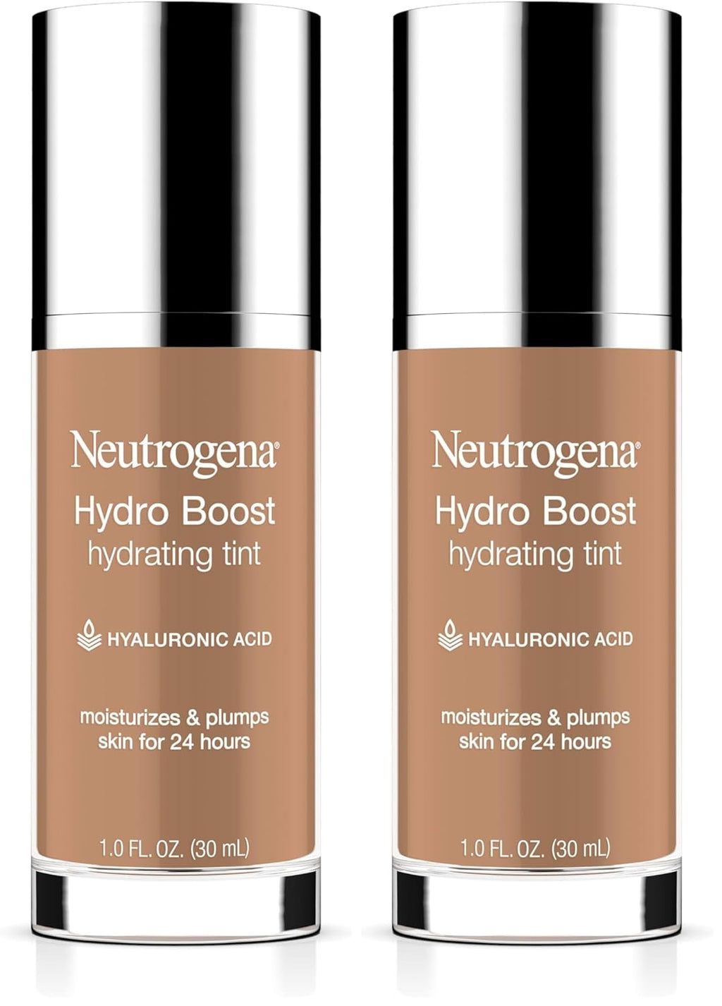 Neutrogena Hydro Boost Hydrating Tint with Hyaluronic Acid, Lightweight Water Gel Formula, Moisturizing, Oil-Free & Non-Comedogenic Liquid Foundation Makeup, 115 Cocoa Color 1.0 fl. oz (Pack of 2)