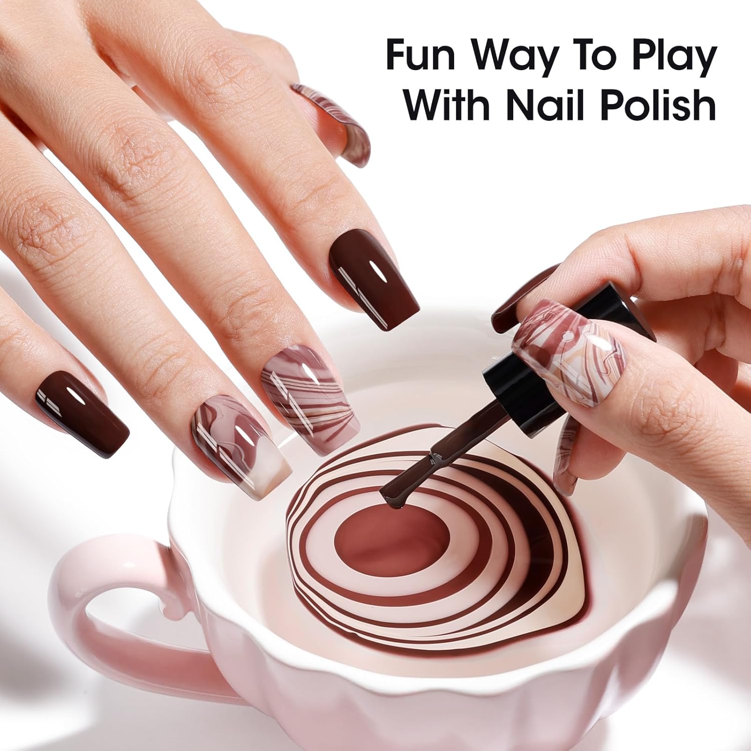 GELLEN Chocolate Brown Nail Polish Set, Fall Winter Brown Regular Nail Polish Quick Air Dry 6 Colors for Fingernail Toe Nails Home Salon Manicure Women Gifts, Not UV Gel, Hema Free, Non Toxic