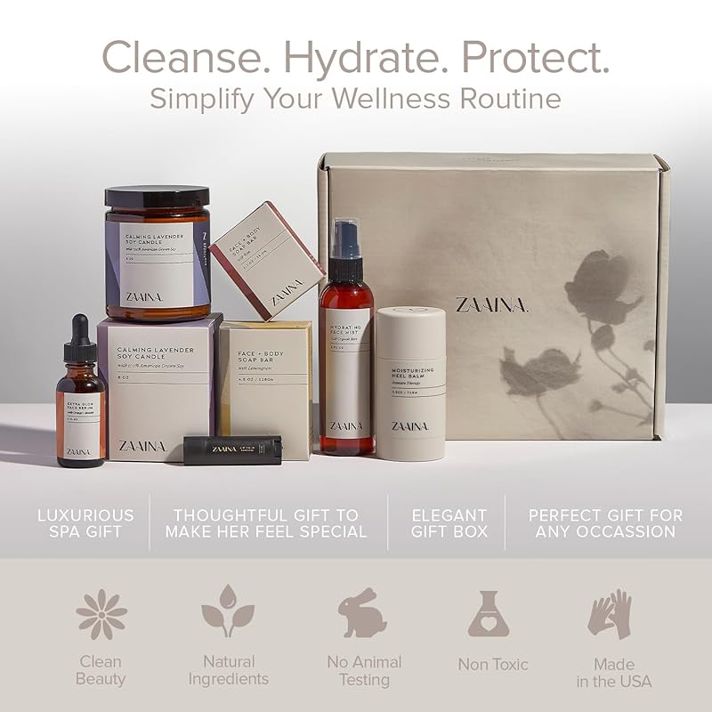 Birthday Gift Set for Women - Bath Gift Set, Body Care Set for Her, Relaxing Spa Kit for Women, Gift Basket for Women, Spa Package, Self Care Kit for Women, Pampering Home Spa Kit for Women by ZAAINA