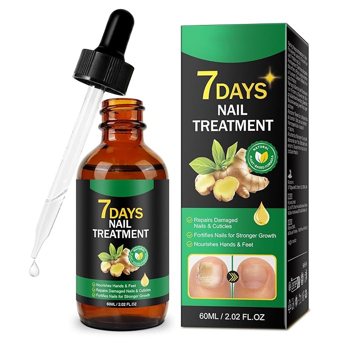 Ginger Nail Serum,Nail Growth Serum, Ginger Cuticle Care Oil for Strengthen Nails & Promote Nail Growth, Natural Plant Formula 2 Fl.oz