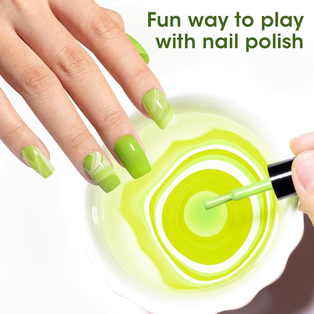 GELLEN Green Nail Polish Non Gel, Fast Air Drying Traditional Regular Green Nail Polish Spring Summer Full Size 6 Colors Lemon Olive Avocado Grass Mint Lime Set for Women Manicure St. Patrick's Day