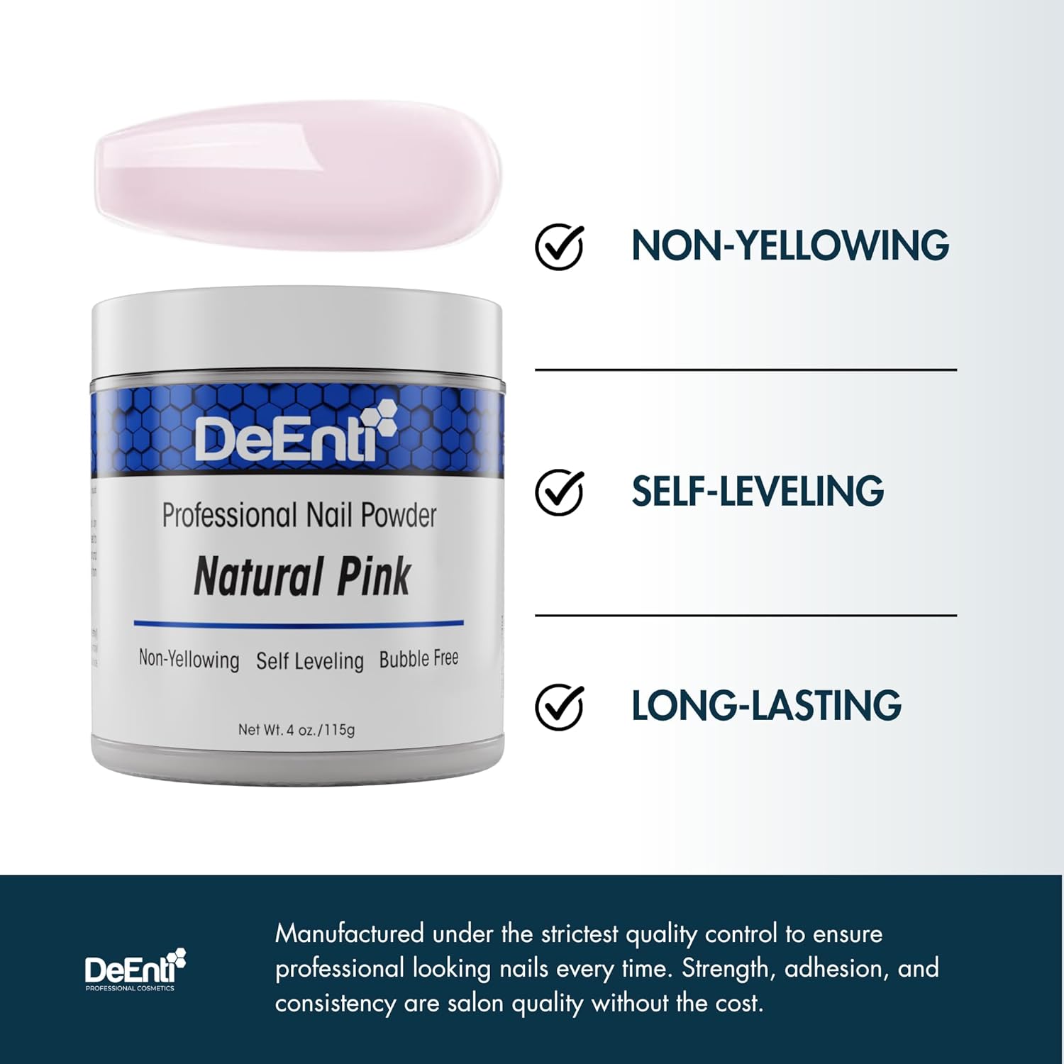 Acrylic Nail Powder, 4oz Natural Pink Acrylic Powder Dip for Nails, Long Lasting Salon Quality, Bubble Free Professional Manicures, Fake Nails, Carving & Extensions