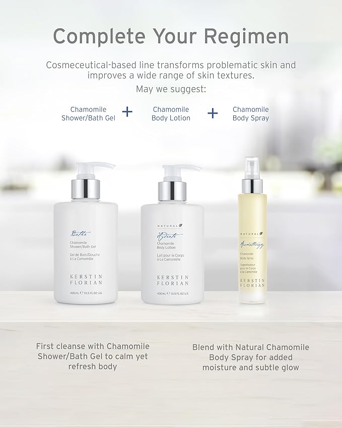 Kerstin Florian Chamomile Body Lotion | Nourishing Hydrating Moisturizer with Aloe & Jojoba Oil | Soothes Dry Skin | 13.5 fl oz