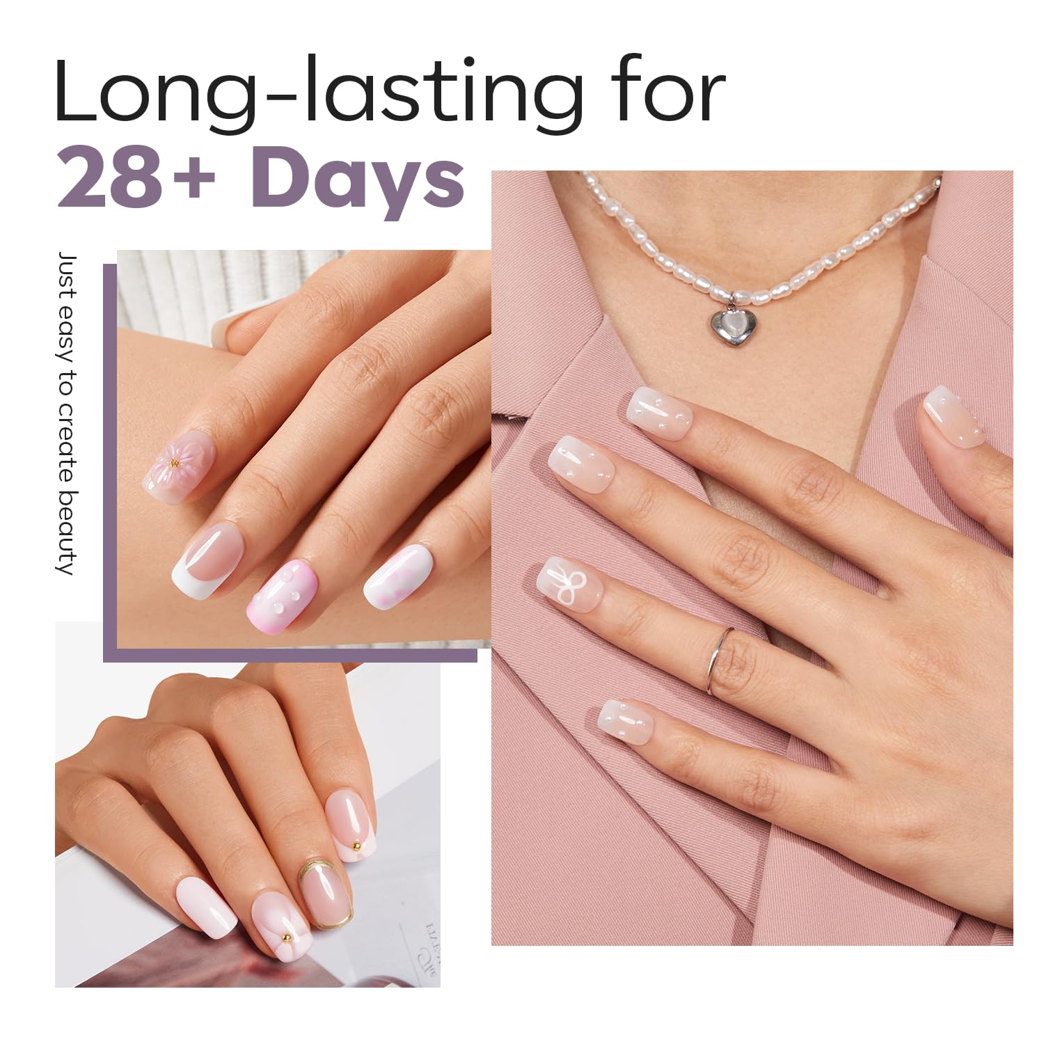 modelones Extra Short Square Fake Nail Tips - 510Pcs Full Matte Gel Tips Pre-shaped Full Cover Clear Acrylic Gel Kit False Press on Nails for Extension DIY Salon 15Sizes