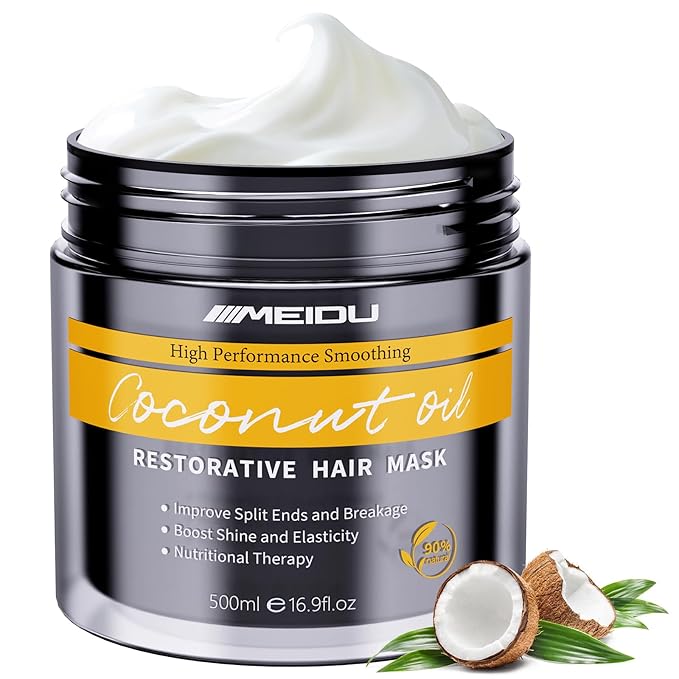 Ivnil Keratin Hair Mask for Damaged Hair, Hair Treatment Mask for Color Treated Hair Deep Conditioner, Coconut Oil Deep Repair Conditioning for All Hair Types