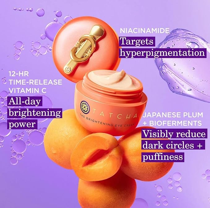 TATCHA The Brightening Eye Cream | Brightening & Dark Circle Reduction with Vitamin C for Bight, Firm Undereyes, 15 ml / 0.5 fl. oz.