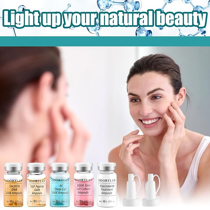 BB Facial Glow Starter Kit Hydration Serum Skincare Mix 0.27 oz Hydration Ampulle und Essence Foundation 10 vialsFacial Serum Skin Therapy Kit