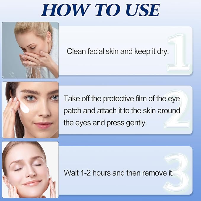 Malora Microglow Eye Patches, Malora Eye Patch, Deep Moisturize Microglow Patches, for Wrinkles, Dark Circles and Puffiness Wrinkle Eye Bags