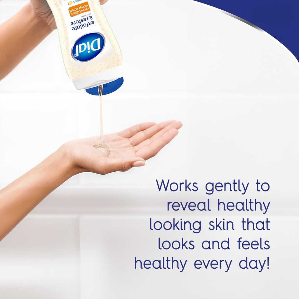 Dial Body Wash, Orange Peel & Cocoa Butter, 16 Fl Oz (Pack of 4)