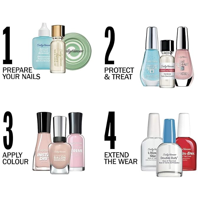Sally Hansen Maximum Growth®, Nail Strengthener, Base Coat, Nail Protectant, Triple Protein and Silk Formula