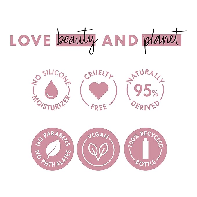 Love Beauty and Planet Delicious Glow Body Lotion for Soft, Glowing Skin Murumuru Butter & Rose Natural Ingredients, Plant-Based Moisturizers, Vegan, Cruelty-Free, 13.5 Ounce (Pack of 3)