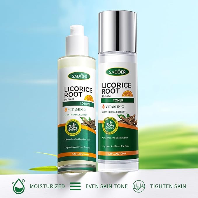 Licorice Skincare Set with Licorice Root Extract Locks in Moisture and Nourishes Skin, Valentine's Day & Holiday Set