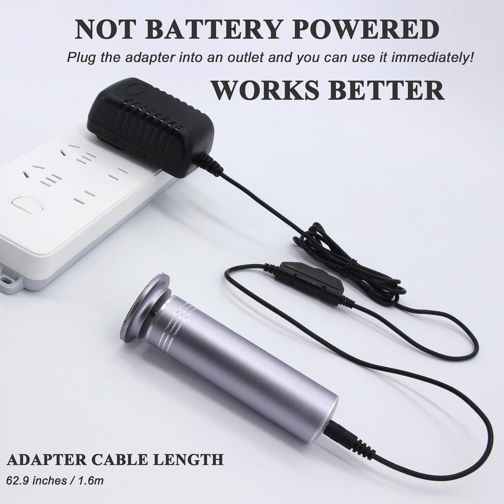 Upgraded Electric Callus Remover for Feet 1200RPM, Adjustable Speed Professional Electric Foot File Sander Pedicure Tools with 60pcs Sandpaper Discs Dead Skin Remover, with Clean Brush (FCR-02 Gray)