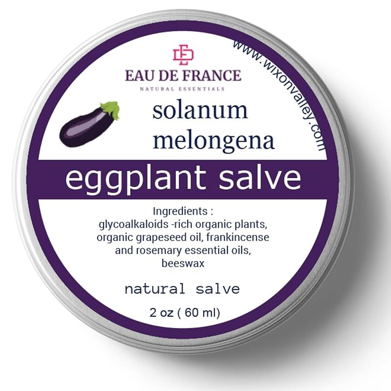 Eggplant Set of Eggplant Salve, Eggplant Oil and Eggplant Tincture for Skin Health Helps to Condition Regenerate Discolored Thickened Scaly Skin Complete Set (3 Items)