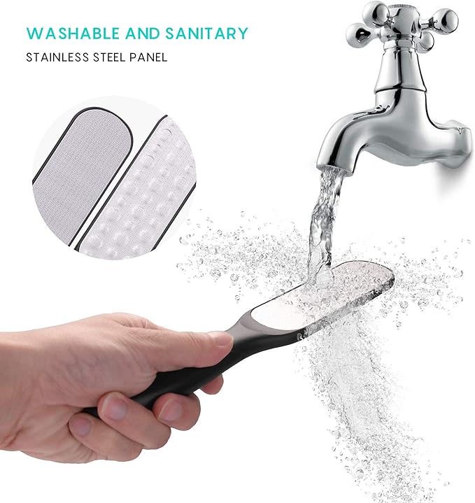 Foot Scrubber Pedicure Tools Rasp - 5 PCS KENED Foot File Callus Remover for Feet to Remove Hard Skin - 2 X Stainless Steel Black, 3 X Plastic Blue