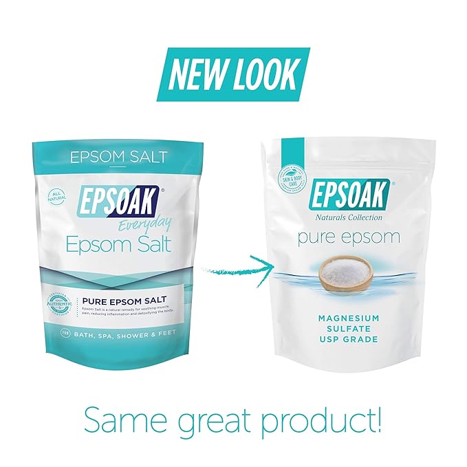 Epsoak Epsom Salt 12 lbs. USP Magnesium Sulfate (Qty. 6 x 2 lb. Bags)