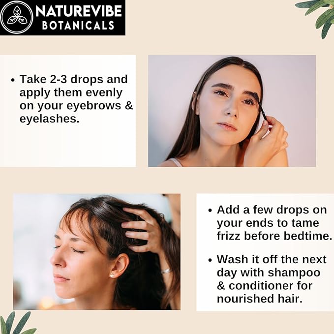 Naturevibe Botanicals Coffee Bean Oil 32oz and Castor Rosemary Oil 32oz | Oil Combo