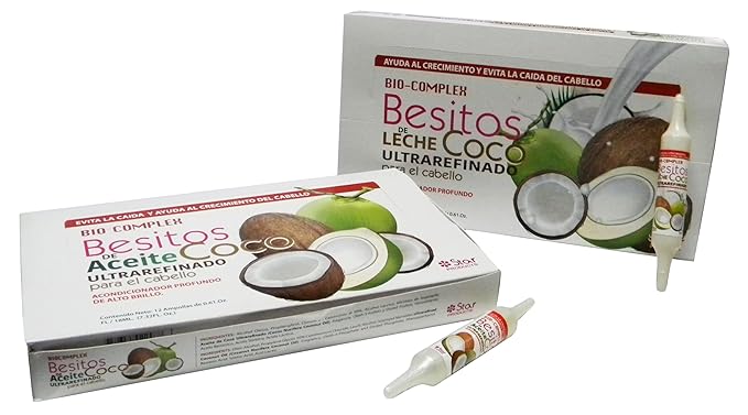 Coconut Oil Capsules 3Pack – 0.61 oz Each, Deep Moisturizing Hair Treatment for Repair, Hydration, and Strengthening