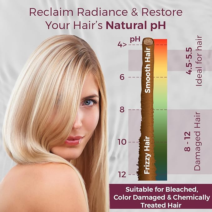 Prohall Cosmetic Deep Conditioning Brazilian Ampule for Extremely Damaged Blonde Hair & PH Stabilizing Equalize Hair Mask - Post Keratin, Coloring & Bleaching Treatment