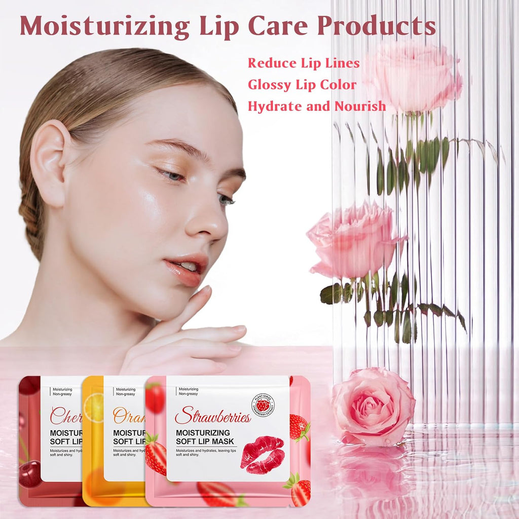 30 Pieces of Lip Masks,Hydrating Lip Sleeping Masks Lip Care Kit,Overnight Lip Masks for Dry Lips,Moisturizing Lip Moisturizer Lip Patches,Make Your Lips plumper