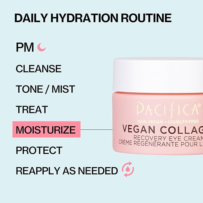 Pacifica Beauty, Vegan Collagen Overnight Recovery Eye & Face Cream, Hyaluronic Acid, Caffeine, Vitamin C & E, Hydrating & Moisturizing Skin Care for Aging and Dry Skin, 15ml - 0.5 fl oz